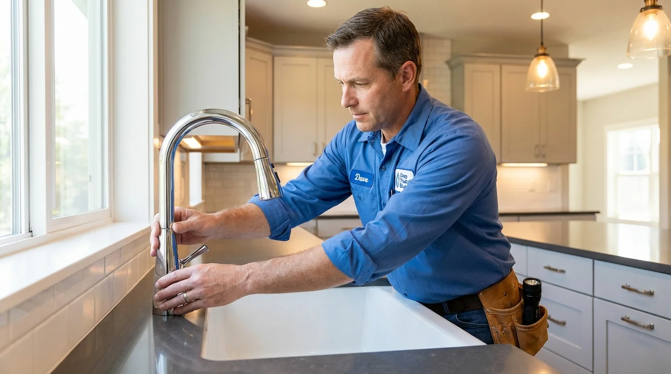 Kitchen faucet installation by Johns Plumbing LLC in Minneapolis